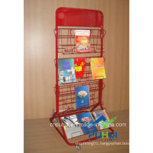 Doulbe Sided Metal Wire Book Rack (PHC319)